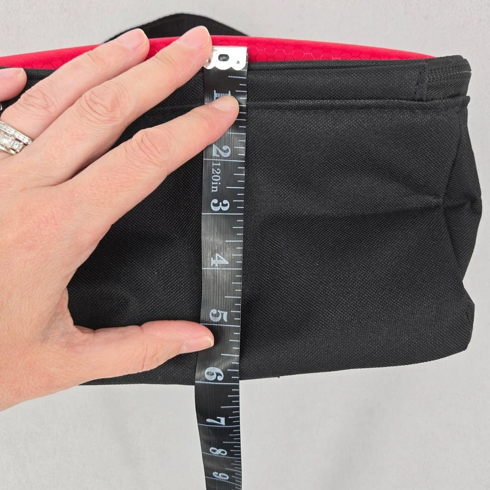 Port Authority Red Black BG512 Insulated Lunch Cooler Bag Sporty Utility
